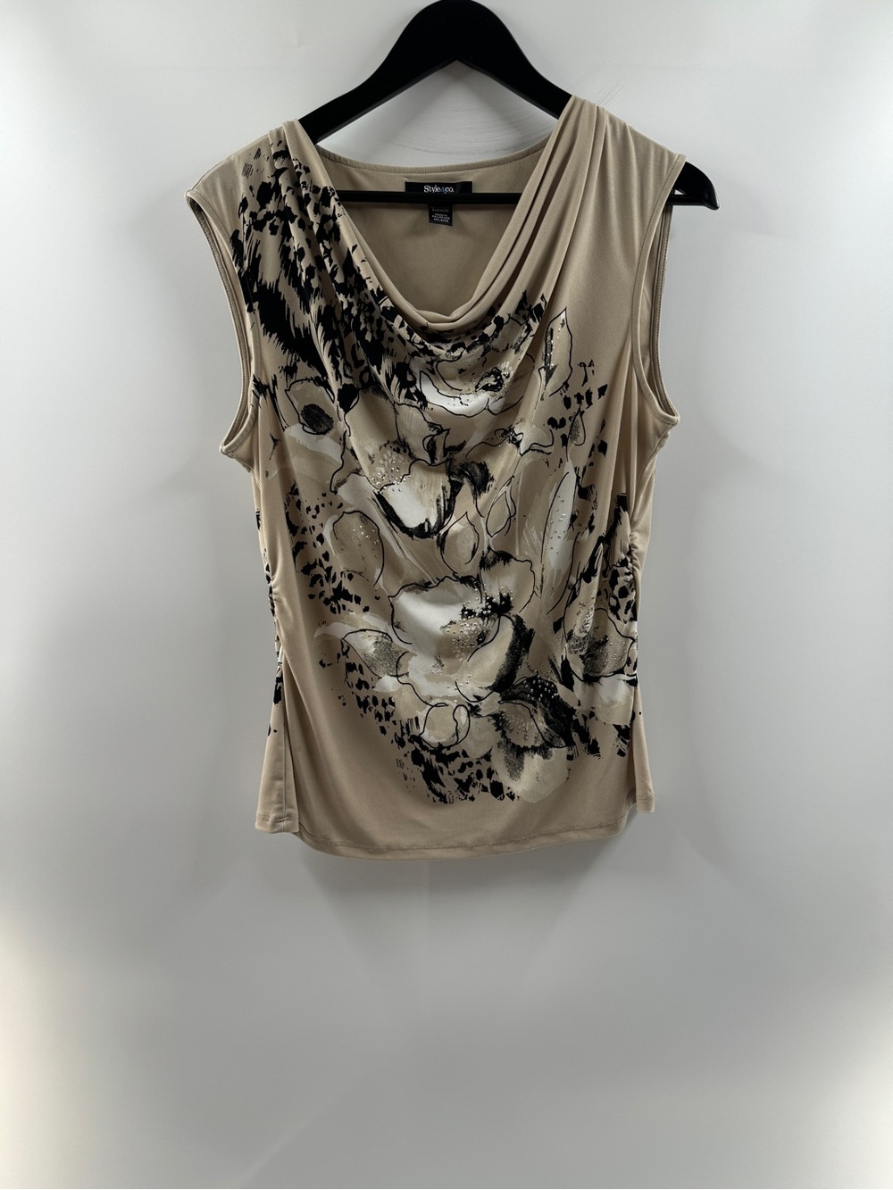 Style & Co Petite Floral Cowl Neck Top – Women's PL